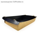 Подробнее... B006. Лодочка для вафель «Прямоугольник» черная